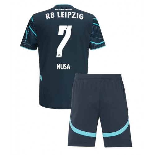 Fotbalové Dres RB Leipzig Antonio Nusa #7 Dětské Alternativní 2024-25 Krátký Rukáv (+ trenýrky)